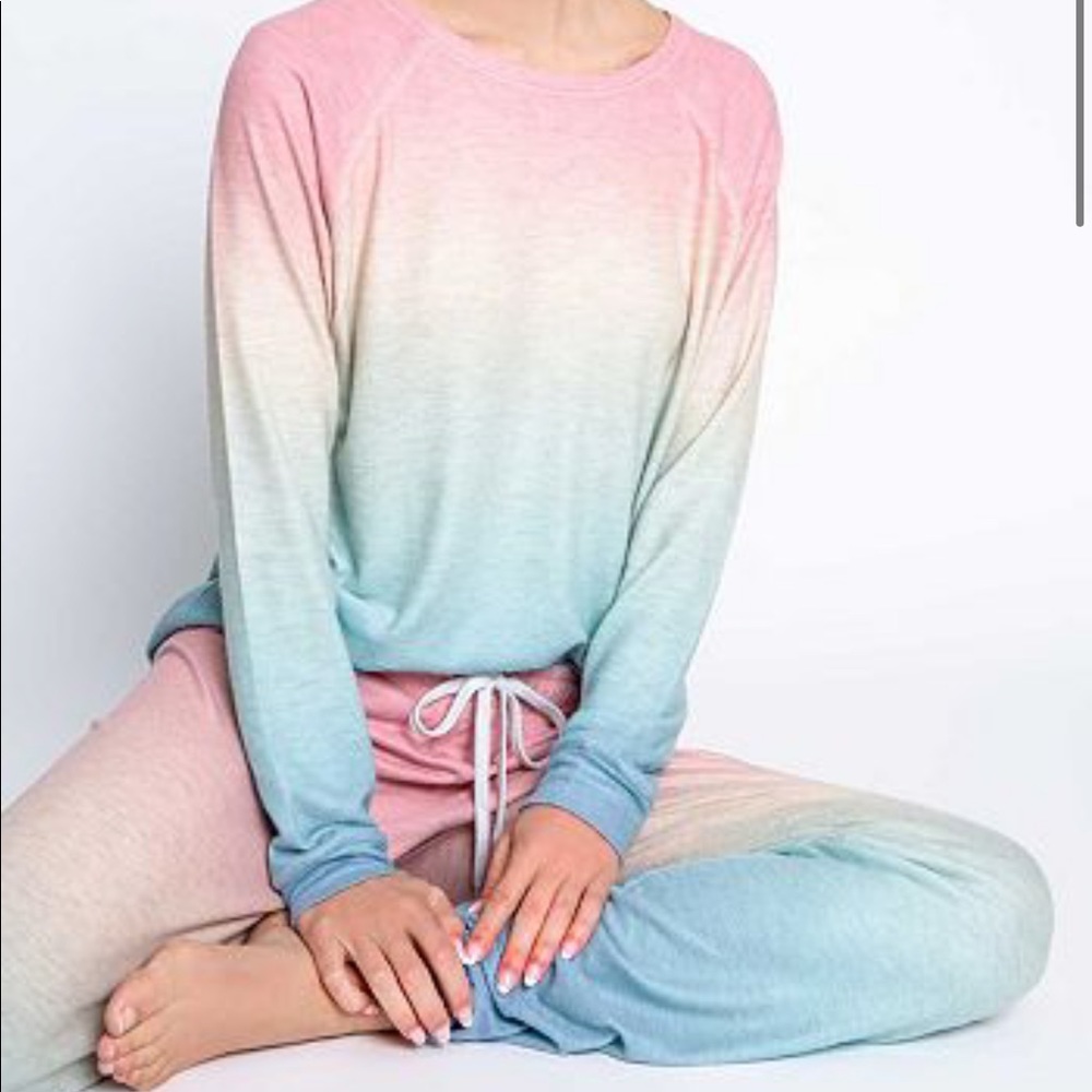 PJ Salvage rainbow ombré lounge set